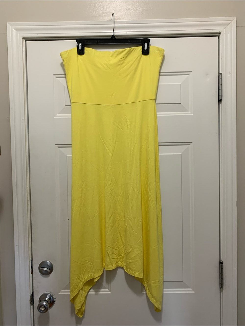 3/$15 Strapless Yellow High-Low Dress Size Large